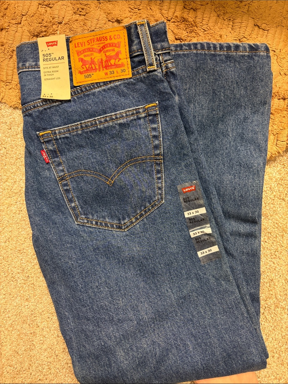 Levi's Men's Straight Jeans in Classic Blue Denim